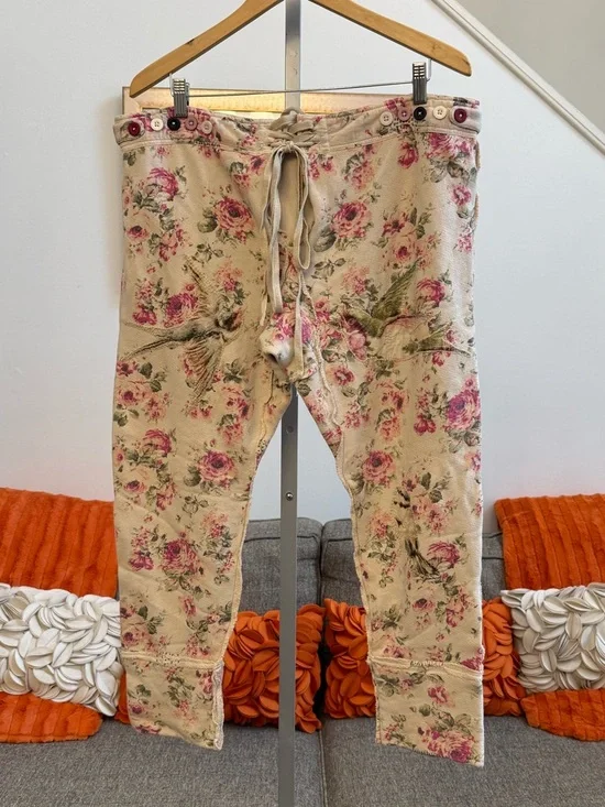 ❣️🆕Magnolia Pearl Floral Underjohns Pants Bird Appliqué Cupid Rose One Size❣️ - Picture 7 of 11